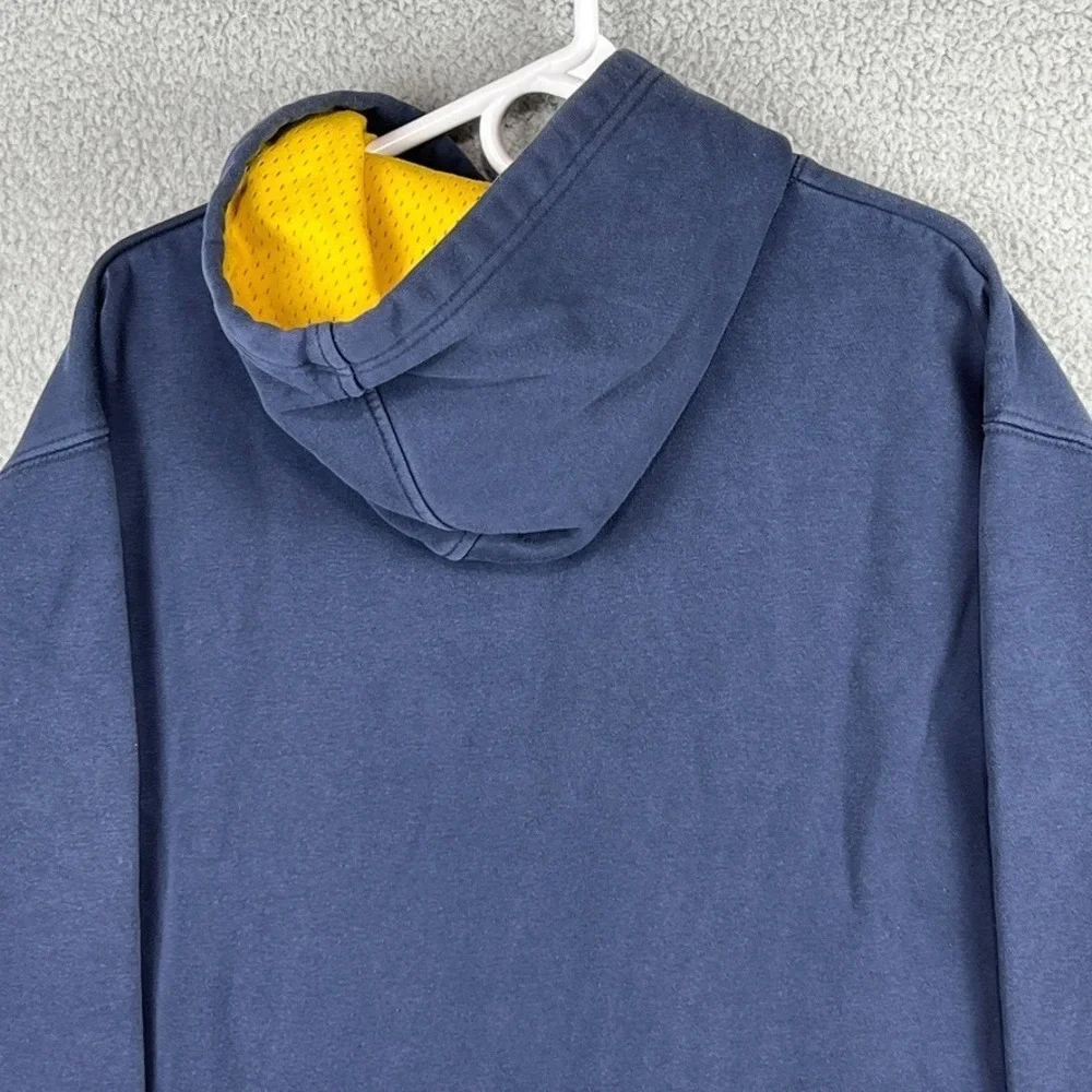Vintage Nike Team Center Swoosh Hoodie Navy Blue Marquette Golden Eagles Mens L‎